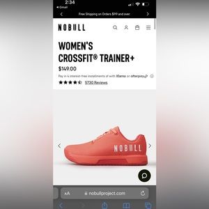 NoBull Women’s CrossFit Trainers, size 8